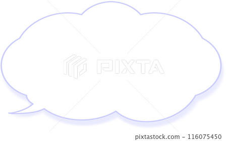 簡單的陰影雲形語音氣泡標籤 116075450