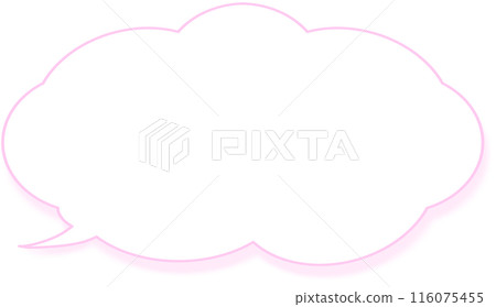 簡單的陰影雲形語音氣泡標籤 116075455