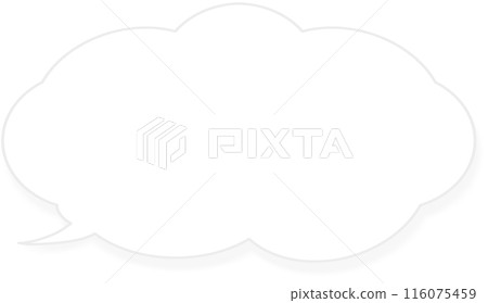 簡單的陰影雲形語音氣泡標籤 116075459