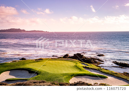 Pebble Beach golf course, Monterey, California, usa Pebble Beach golf course, Monterey, California, usa 116075720