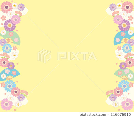 Background material-Flowers, cherry blossoms and fans 2024-2 Vector Background material-Flowers, cherry blossoms and fans 2024-2 Vector 116076910