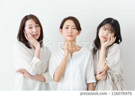 A troubled middle-aged woman A troubled middle-aged woman 116076978