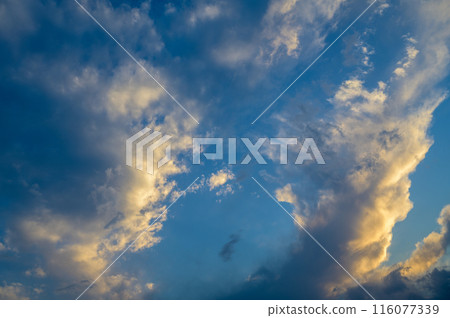 Texture of bright evening sky during sunset. 1 Texture of bright evening sky during sunset. 1 116077339