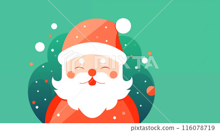 手绘卡通圣诞老人扁平化插画 116078719