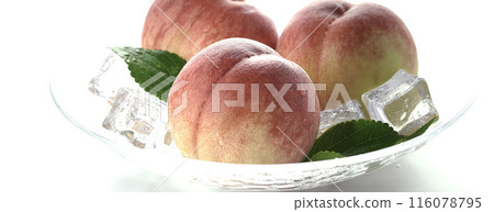 Summer fruit peach (white background) 116078795