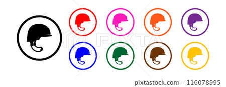 Combat helmet icon. 116078995
