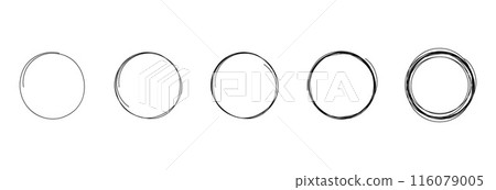 The circles are drawn by hand. 116079005