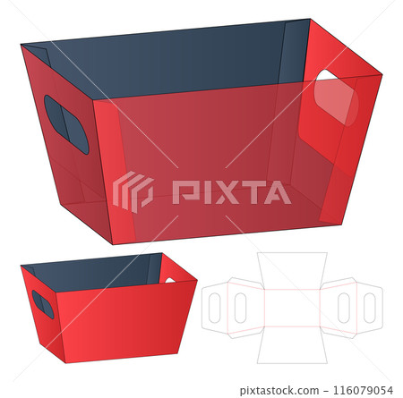 Box packaging die cut template design. 3d mock-up Box packaging die cut template design. 3d mock-up 116079054