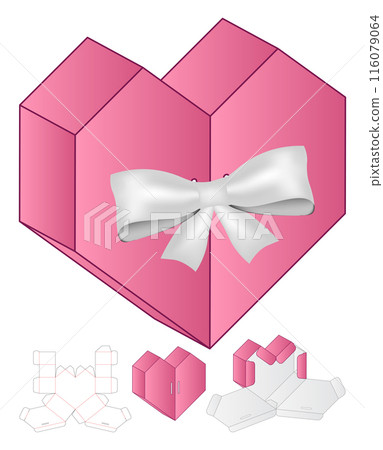 Box packaging die cut template design. 3d mock-up Box packaging die cut template design. 3d mock-up 116079064