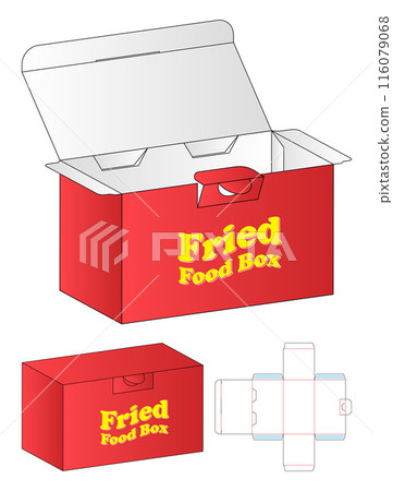Box packaging die cut template design. 3d mock-up Box packaging die cut template design. 3d mock-up 116079068
