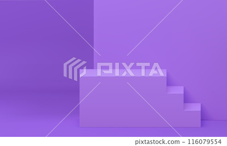 3d pedestal ladder of success basic foundation staircase steps geometric construction vector 116079554