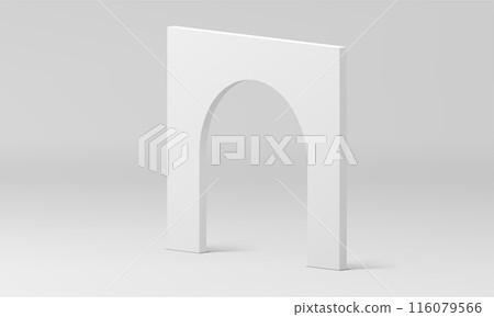 3d arch white stand geometric curved angular foundation isometric architecture decor element vector 3d arch white stand geometric curved angular foundation isometric architecture decor element vector 116079566