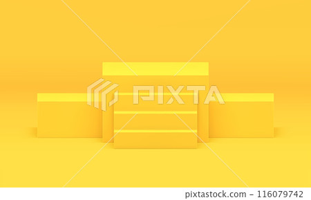 3d podium three cubes with stairs competition stage award arena best place realistic vector 116079742
