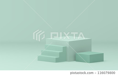 3d podium rectangular box with stairs for climbing green basic construction award arena vector 3d podium rectangular box with stairs for climbing green basic construction award arena vector 116079800