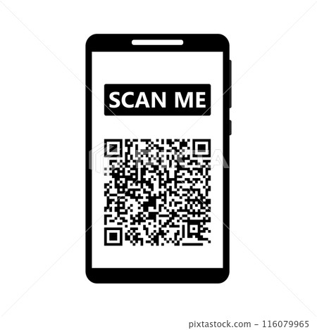 Scan me, sign information by qr code 116079965