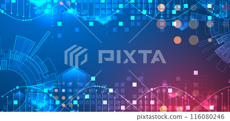 Scientific and technological background. Abstract image of DNA molecule. Vector illustration. Hand drawn. Scientific and technological background. Abstract image of DNA molecule. Vector illustration. Hand drawn. 116080246