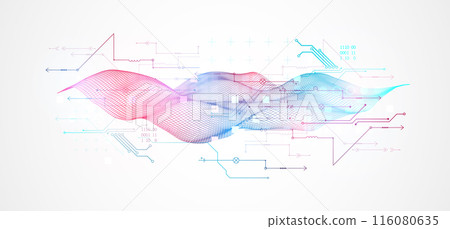 Wireframe Big Data concept. Abstract digital futuristic vector illustration on technology background. Data mining and management concept. Hand drawn art. Wireframe Big Data concept. Abstract digital futuristic vector illustration on technology background. Data mining and management concept. Hand drawn art. 116080635