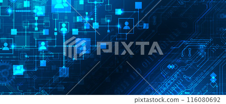 Abstract representation of a computer network and its users in the form of icons of people in squares. Vector illustration. Hand drawn. Abstract representation of a computer network and its users in the form of icons of people in squares. Vector illustration. Hand drawn. 116080692