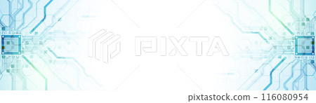 CPU concept. Circuit board. Technology abstract background. Hand drawn vector. 116080954