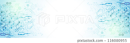 CPU concept. Circuit board. Technology abstract background. Hand drawn vector. 116080955