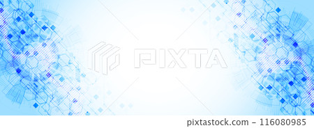 Scientific and technological concept with the use of technical elements formed in the shape of a circle. Scientific and technological concept with the use of technical elements formed in the shape of a circle. 116080985