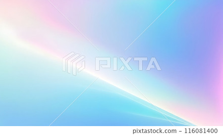 Seamless iridescent background with holographic foil texture and soft gradient blur in pastel colors. Design for wallpaper print, banner and poster 116081400