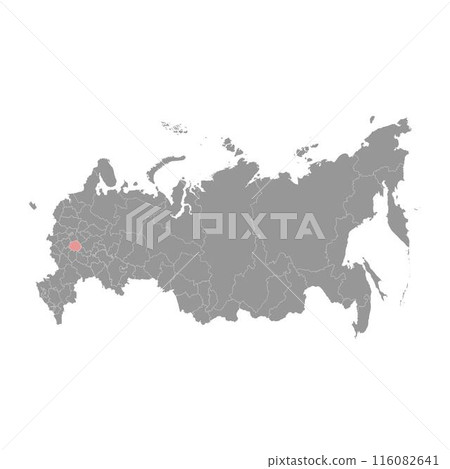 Ryazan Oblast map, administrative division of Russia. Vector illustration. Ryazan Oblast map, administrative division of Russia. Vector illustration. 116082641