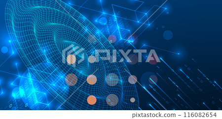 Futuristic technology background. Plexus structure Big data network visualization concept. Hand drawn vector. Futuristic technology background. Plexus structure Big data network visualization concept. Hand drawn vector. 116082654