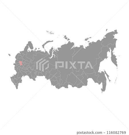 Moscow Oblast map, administrative division of Russia. Vector illustration. Moscow Oblast map, administrative division of Russia. Vector illustration. 116082769