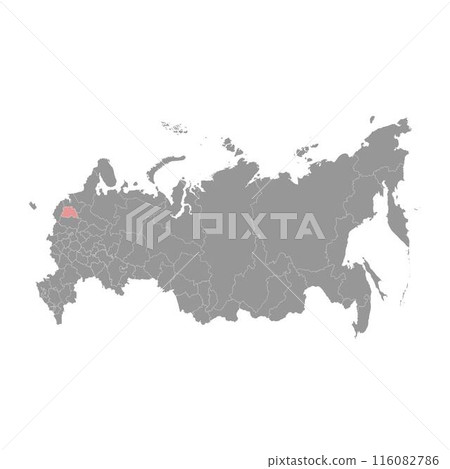 Novgorod Oblast map, administrative division of Russia. Vector illustration. Novgorod Oblast map, administrative division of Russia. Vector illustration. 116082786
