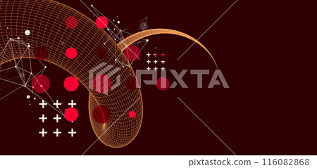 Modern science or technology art background. Hand drawn Vector wireframe tentacle. Modern science or technology art background. Hand drawn Vector wireframe tentacle. 116082868