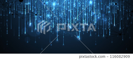 Information data technology background. Hand drawn vector 116082909