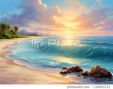 Evening sea. Evening sea. 116083151