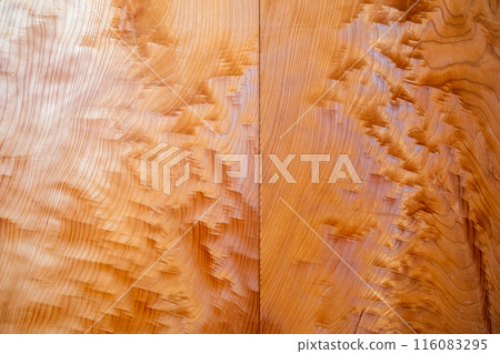 Interior of the three-story tower of Shirakawa-Komine Castle: Beautiful annual rings of the adze, Chona, Naguri style, Decorative culture, Adze culture, Art 116083295