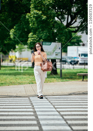 Young woman commuting Young woman commuting 116083529