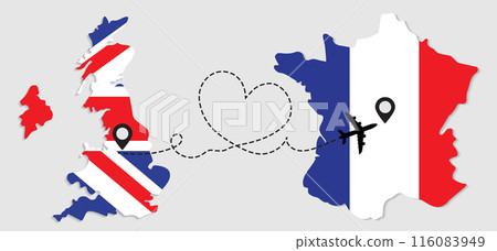 Travel to France by airplane from Great Britain 116083949