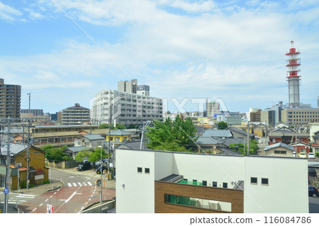 View from the train window on the JR East Echigo Line from Echigo-Akatsuka Station to Niigata Station (Summer 2022) 116084786
