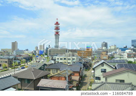 從JR東日本越後線越後赤塚站到新潟站的車窗看到的景色（2022年夏季） 116084789