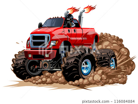 Cartoon Monster Truck 116084884