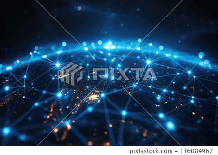 Global network concept. Communication technology banner. Connectivity background Global network concept. Communication technology banner. Connectivity background 116084967