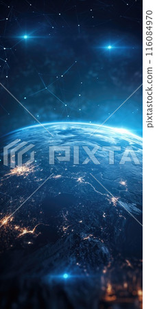 Global network concept. Communication technology banner. Connectivity background 116084970