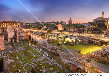 Rome, Italy overlooking Trajan's Forum Rome, Italy overlooking Trajan's Forum 116085258