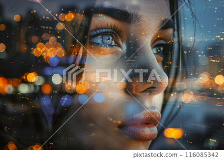 Alone thoughtful sadness. Girl is sad at the window. Alone thoughtful sadness. Girl is sad at the window. 116085342