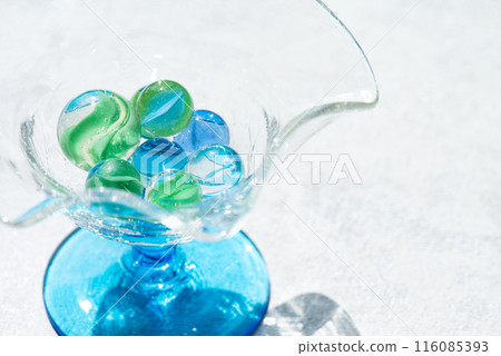 Cool glassware and marbles Cool glassware and marbles 116085393