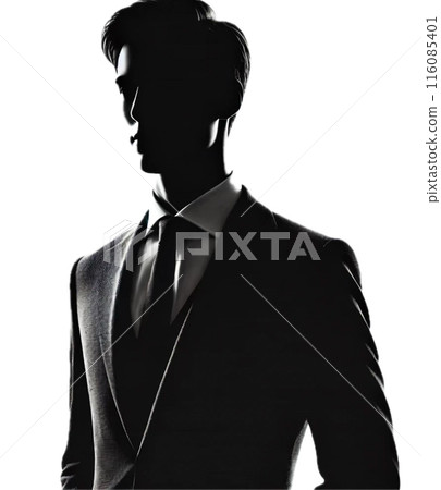 Working man, office worker, businessman, silhouette 116085401