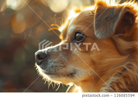 Close up of cute dog face and snout. 116085594