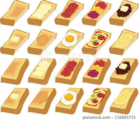 Half cut toast set Half cut toast set 116085715