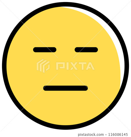 Blank expression, yellow face emoji Blank expression, yellow face emoji 116086145