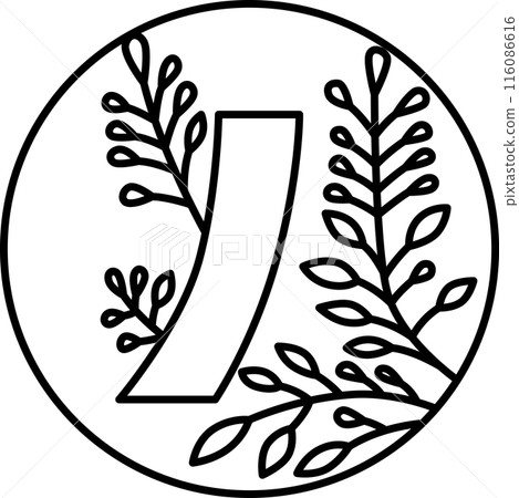 線條畫圓形簡單 hanafuda、Bunzuki、Hagi、Akatan、July、Hagi 和 Akatan 116086616