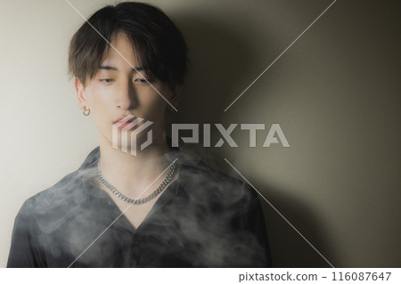 Man in black shirt Man in black shirt 116087647